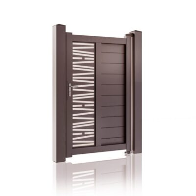 poarta pietonala poseidon metalica din aluminiu maro 1024x661 1