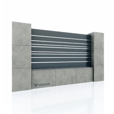 Home 42 panou gard metalic din aluminiu cu structura de beton model paradox 1800x1161 1
